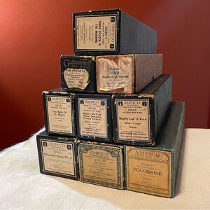 Vintage Collection of‎ 9 Mixed Piano Music Rolls by Ampico & Gulbransen